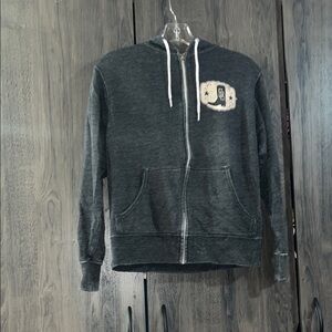 Shaky boots music festival zip up sweater size small